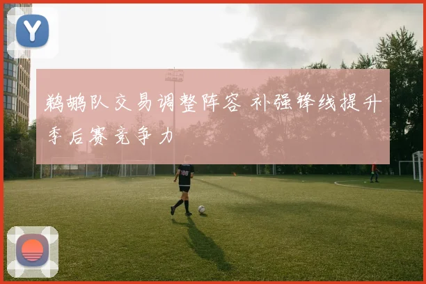 鹈鹕队交易调整阵容 补强锋线提升季后赛竞争力